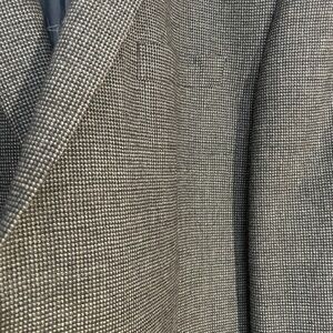 Calvin Klein Blazer Mens Gray Houndstooth Wool 2 Button Sport Coat 41R
